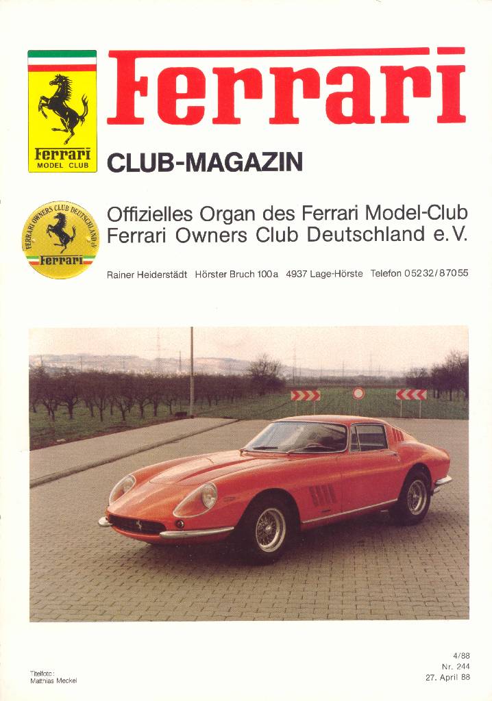 Image for Ferrari Model Club issue 244