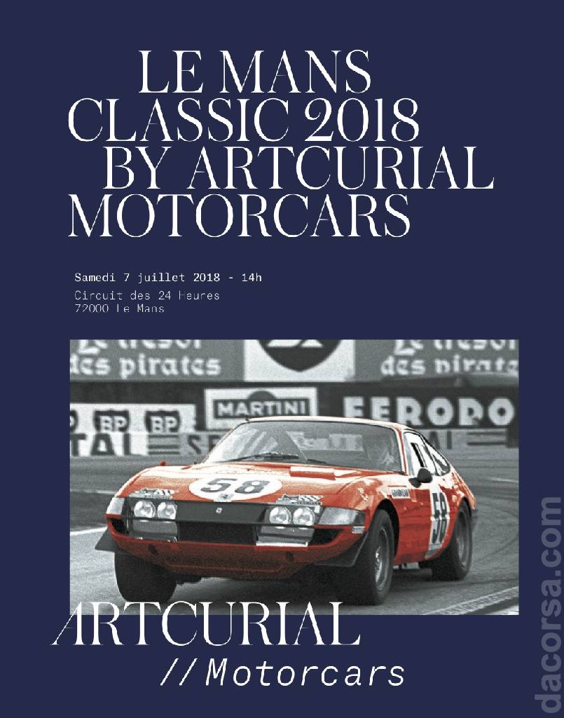 Event Poster for Artcurial | Le Mans Classic 2018