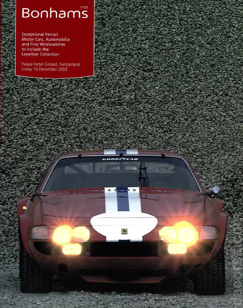 Event Poster for (10807) Bonhams | Exceptional Ferrari Motor Cars and Automobilia