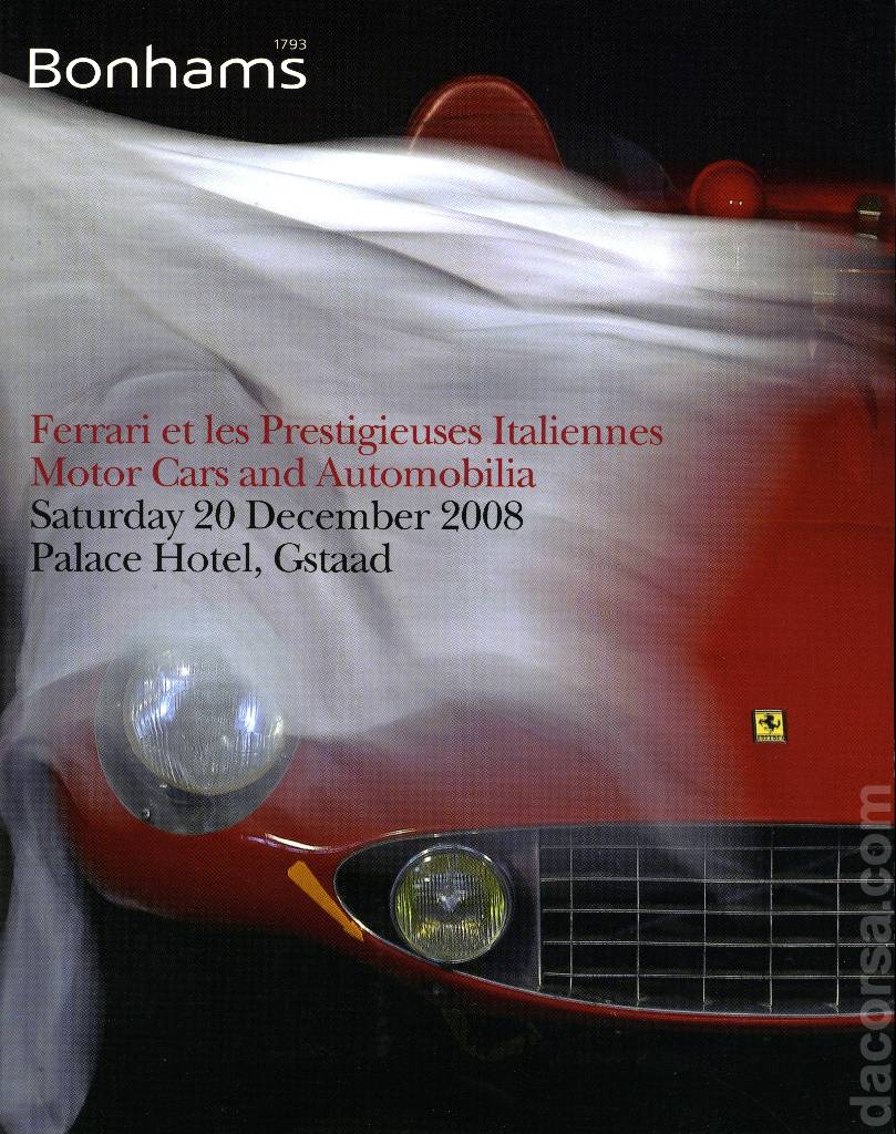 Event Poster for (16671) Bonhams | Ferrari et les Prestigieuses Italiennes