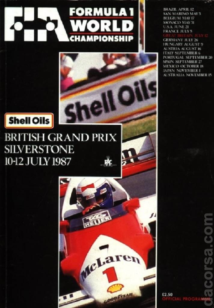 Image representing Shell Oils British Grand Prix 1987