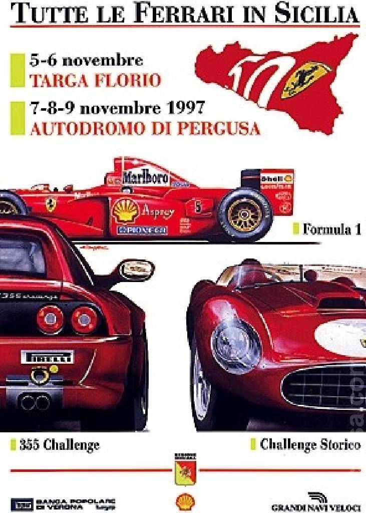 Event Poster for Tutte le Ferrari in Sicily 1997