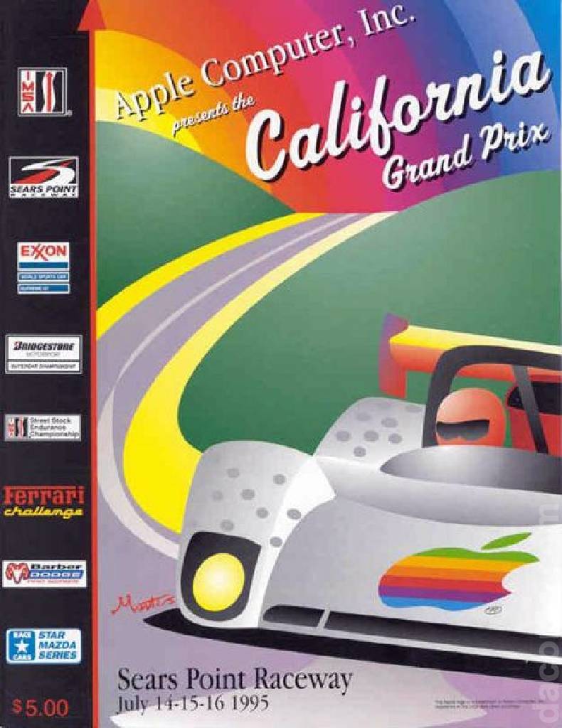 Event Poster for Apple Computer Inc. California Grand Prix 1995