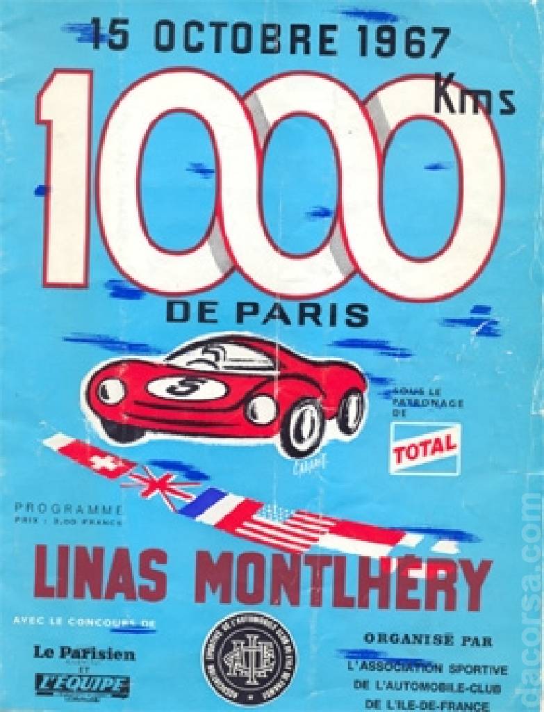 Event Poster for 1000km de Paris 1967