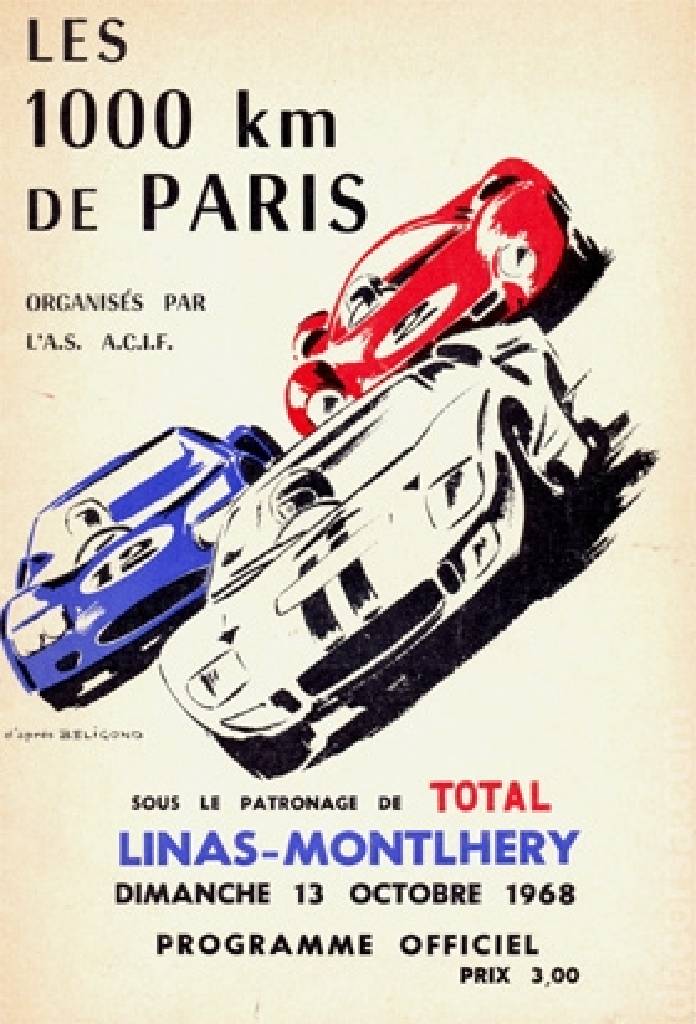 Event Poster for 1000km de Paris 1968