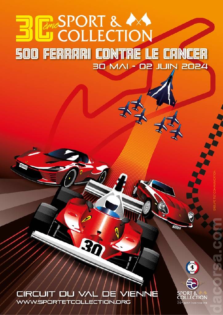 Event Poster for 30&egrave;me Sport et Collection - 500 Ferraris contre le Cancer