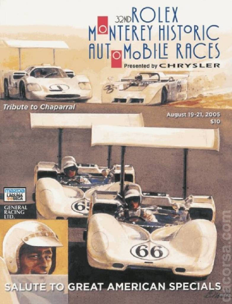 Event Poster for 32nd Rolex Monterey Historic Automobile Races 2005