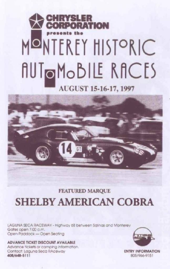 Image representing 24th Monterey Historic Automobile Races 1997
