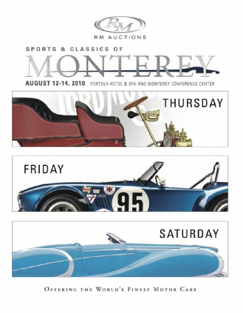 Event Poster for (MO10) RM Auctions | Sports &amp; Classics of Monterey