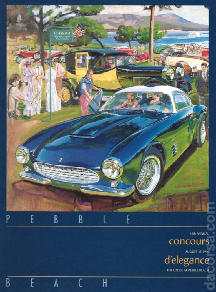 Event Poster for 46th annual Pebble Beach Concours d'Elegance 1996