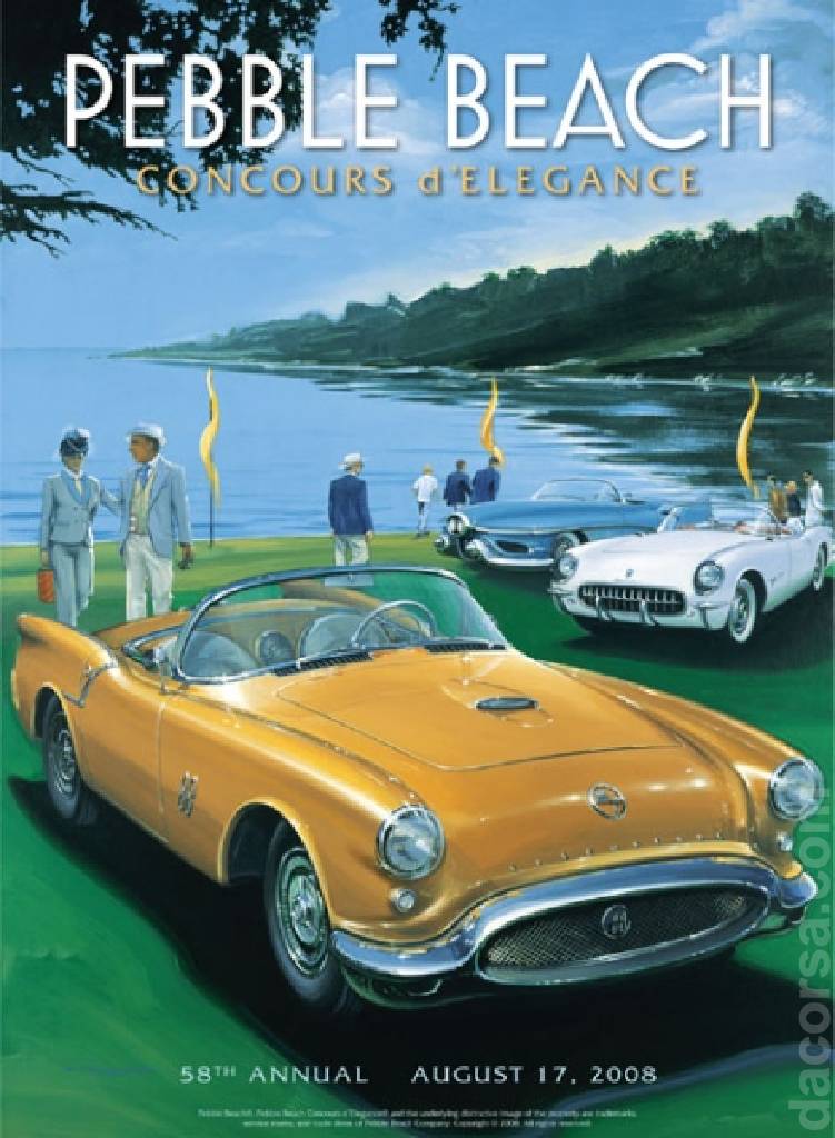 Event Poster for 58th Pebble Beach Concours d'Elegance 2008