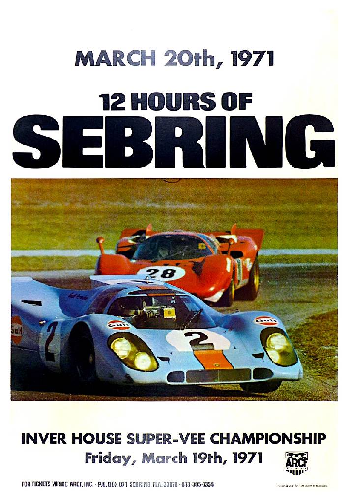 Event Poster for 12 Hours of Sebring 1971