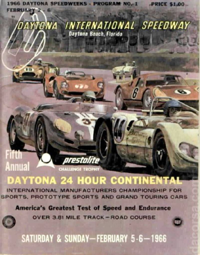 Event Poster for 24 Hours of Daytona 1966