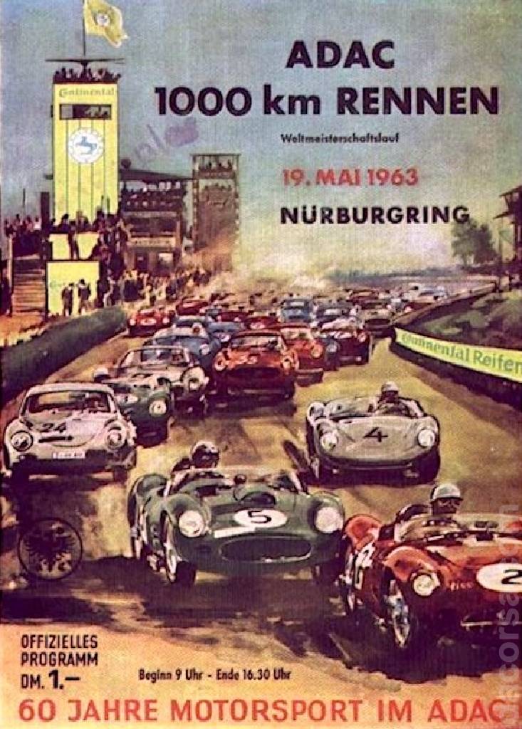 Event Poster for ADAC 1000km Rennen N&uuml;rburgring 1963