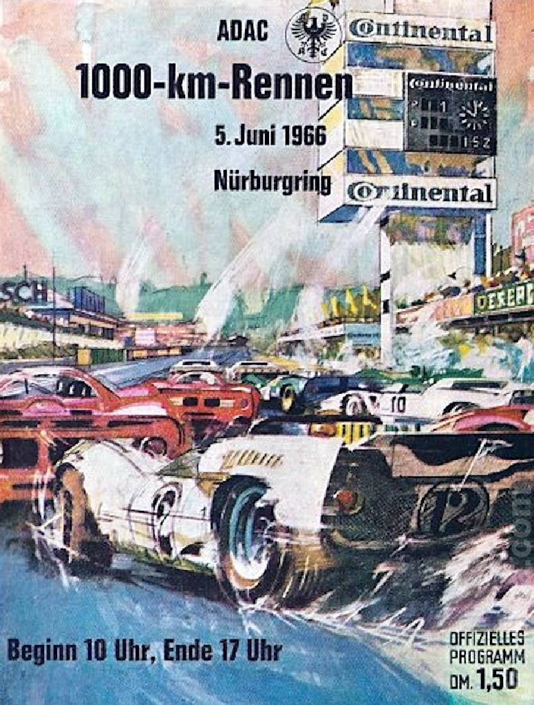 Event Poster for ADAC 1000km Rennen N&uuml;rburgring 1966