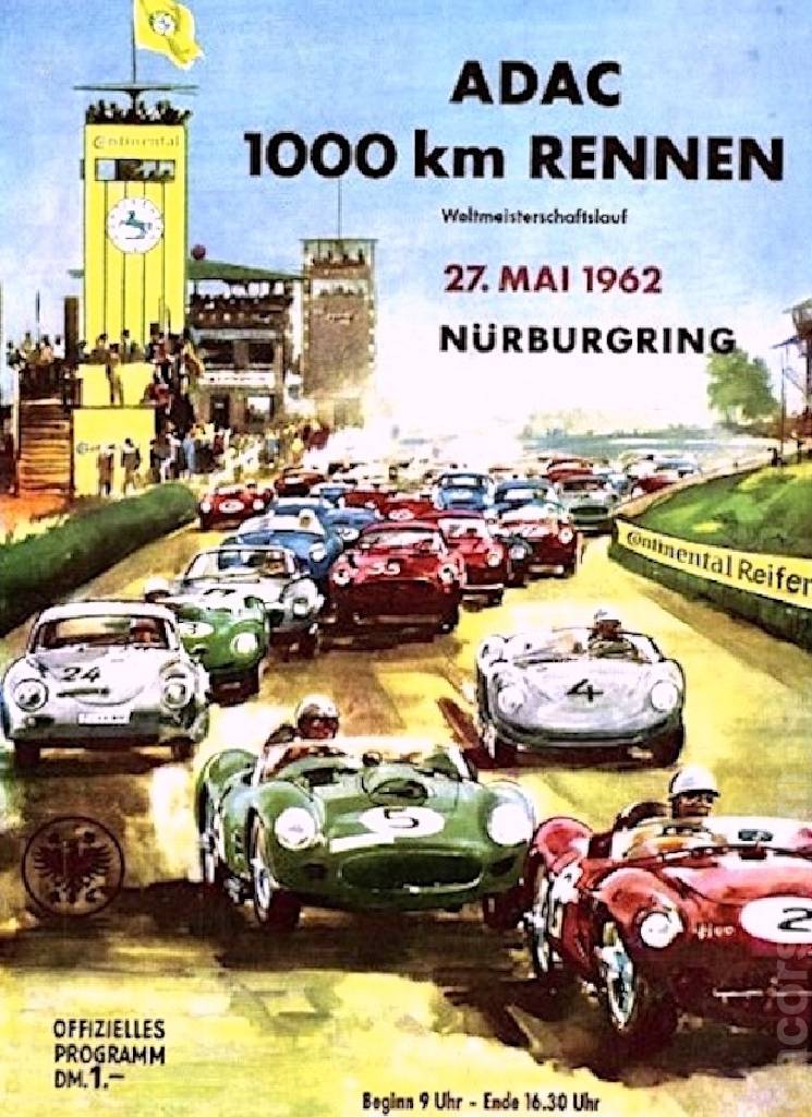 Event Poster for International ADAC 1000km Rennen N&uuml;rburgring 1962