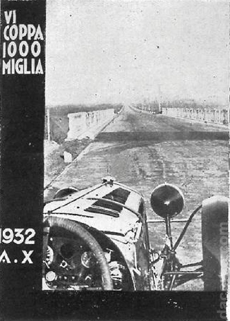 Poster of VI Coppa delle Mille Miglia, Italy, 9 - 10 April 1932