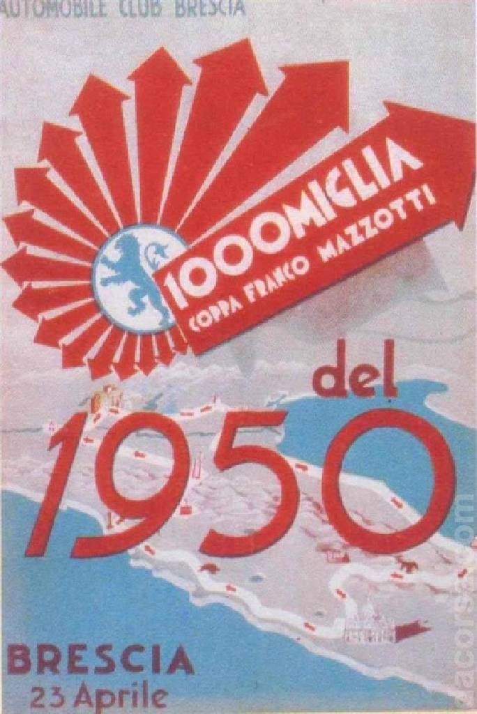 Poster of XVII Mille Miglia Coppa 'Franco Mazzotti', Italy, 22 - 23 April 1950