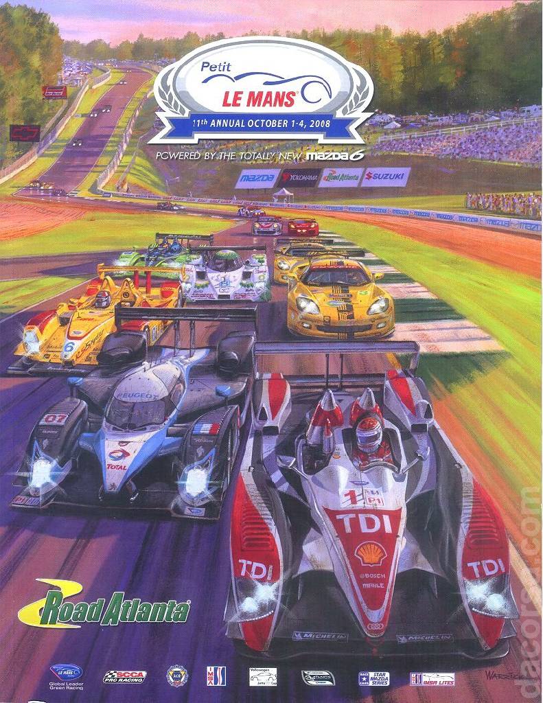 Poster of 11th annual Petit Le Mans, American Le Mans Series round 10, United States, 1 - 4 October 2008