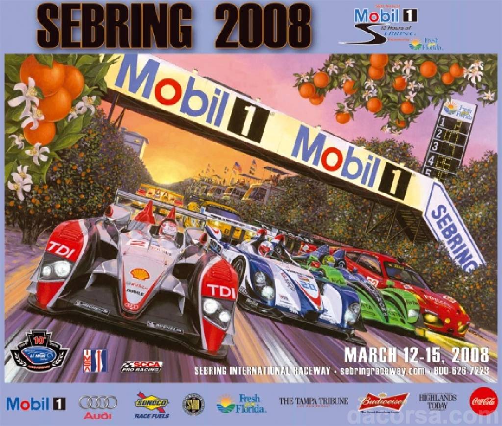 Poster of Sebring Test 2008, American Le Mans Series round 01T, United States, 30 January 2008