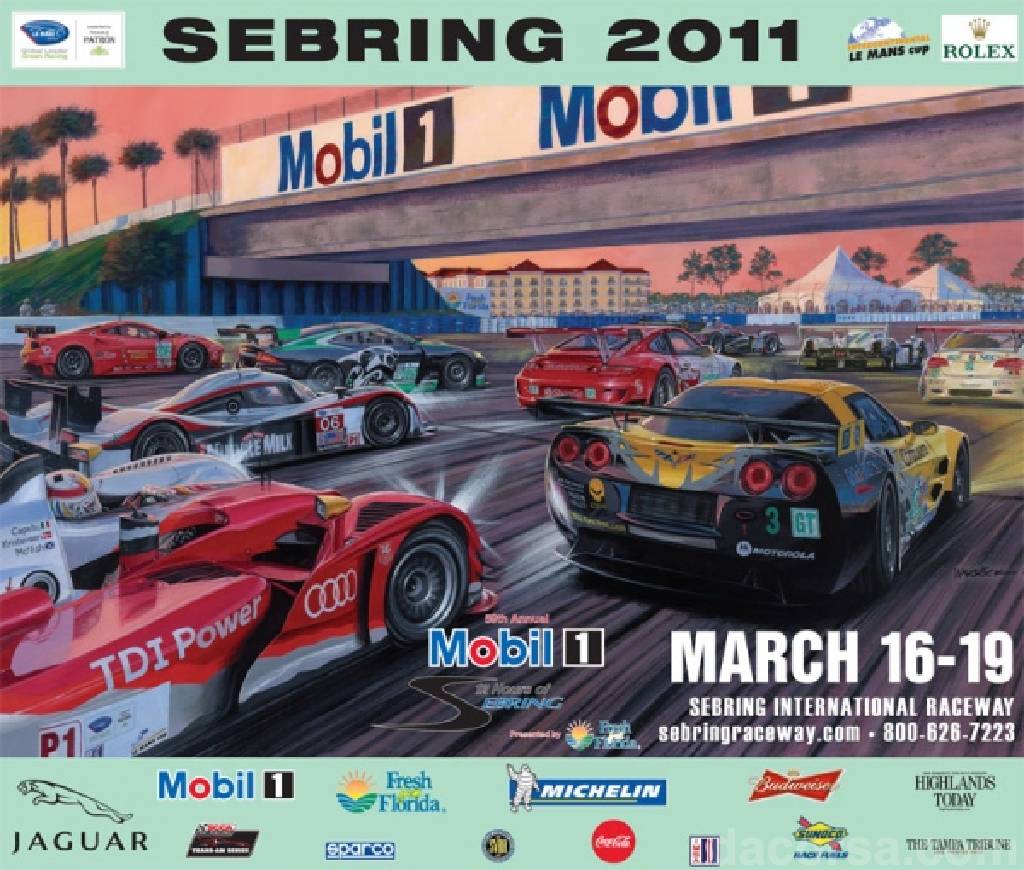 Poster of 59th Mobil 1 Twelve Hours of Sebring presented by Fresh from Florida, American Le Mans Series round 01, United States, 16 - 19 March 2011