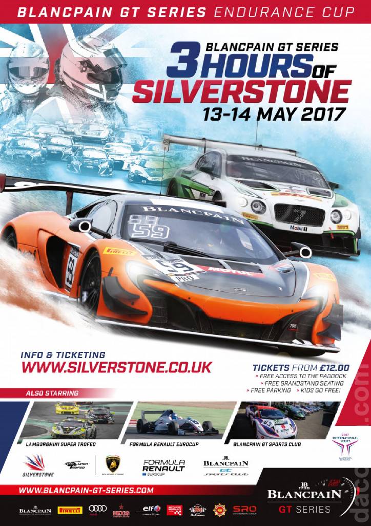 Poster of 3 Hours of Silverstone 2017, Blancpain GT Series round 04, United Kingdom, 13 - 14 May 2017