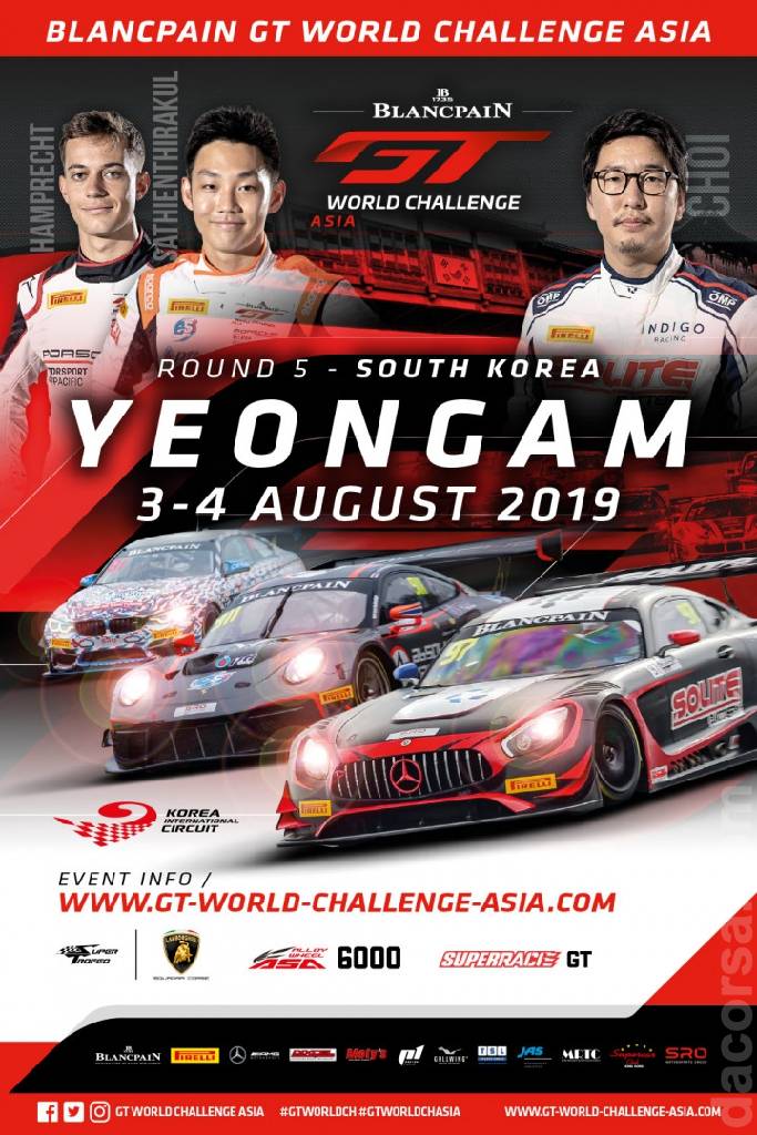 Poster of Blancpain GT World Challenge Asia | Yeongam 2019, Blancpain GT Series, South Korea, 2 - 4 August 2019
