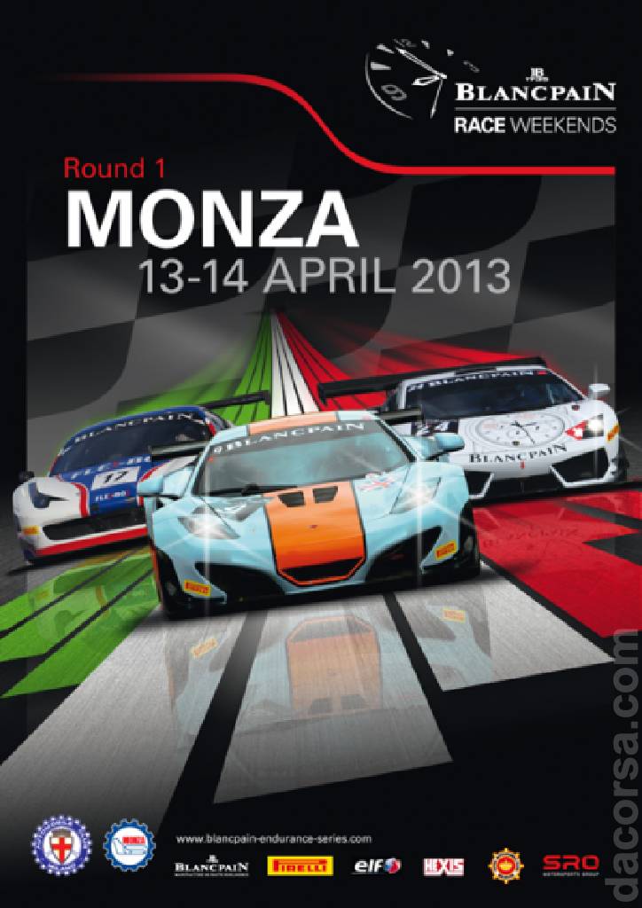 Poster of Blancpain Endurance Series Monza 2013, Blancpain GT Series round 01, Italy, 13 - 14 April 2013