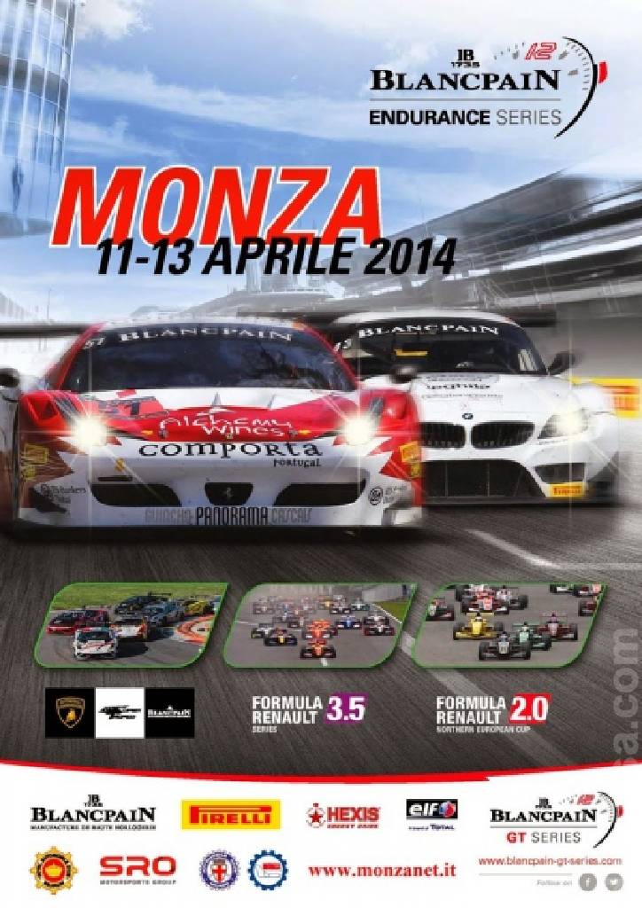 Poster of Blancpain Endurance Series - Monza 2014, Blancpain GT Series, Italy, 12 - 13 April 2014