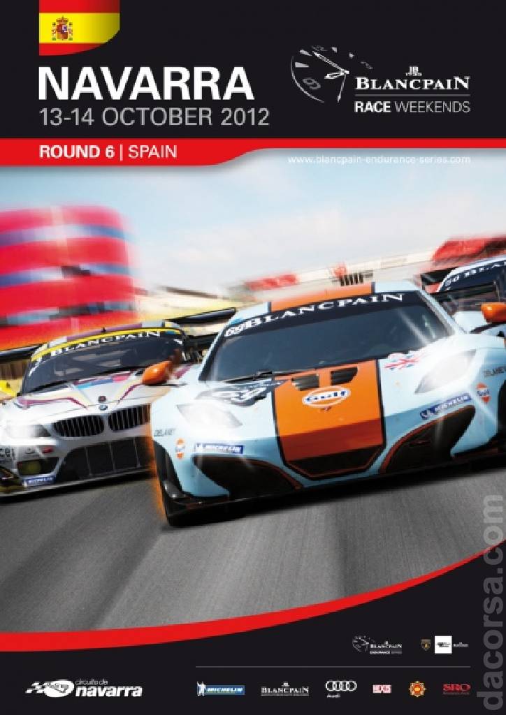 Poster of Blancpain Endurance Series Navarra 2012, Blancpain GT Series round 06, Spain, 13 - 14 October 2012