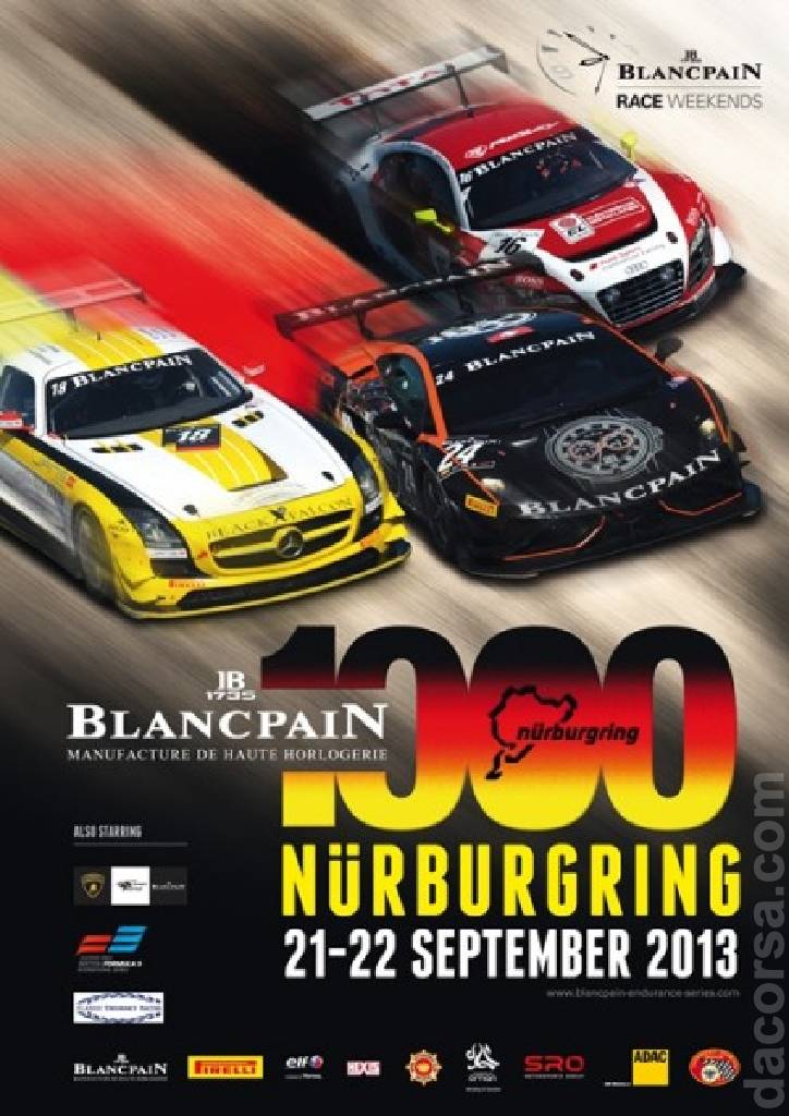 Poster of Blancpain Endurance Series Nurburgring 2013, Blancpain GT Series round 05, Germany, 21 - 22 September 2013