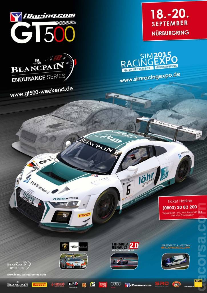 Poster of Blancpain GT Series Endurance Cup Nurburgring 2015, Germany, 18 - 20 September 2015