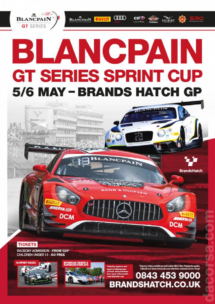 Poster of Blancpain GT Series Sprint Cup Brands Hatch 2018, United Kingdom, 5 - 6 May 2018