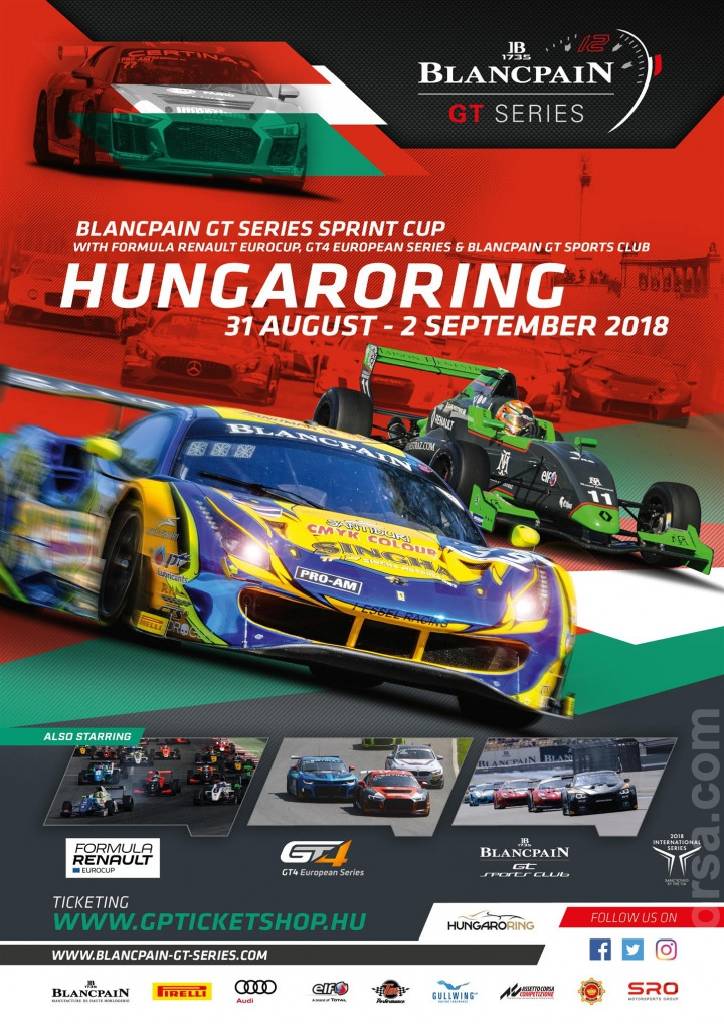 Poster of Blancpain GT Series Sprint Cup Hungaroring 2018, Hungary, 31 August - 2 September 2018