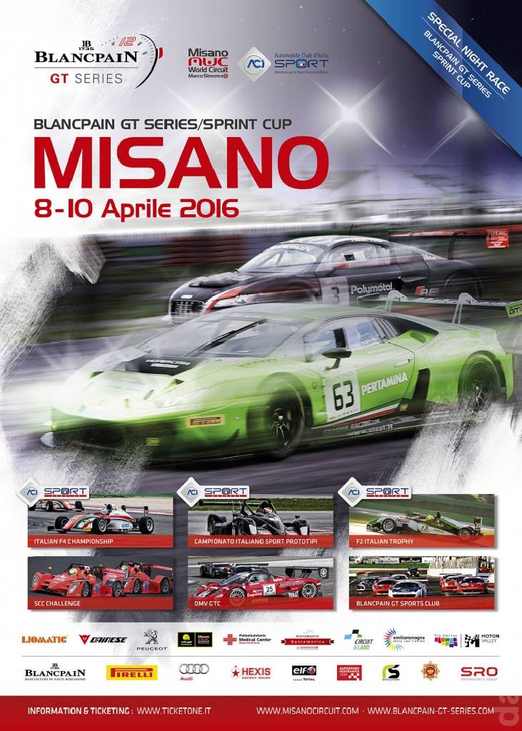 Poster of Blancpain GT Series Sprint Cup Misano 2016, Italy, 8 - 10 April 2016