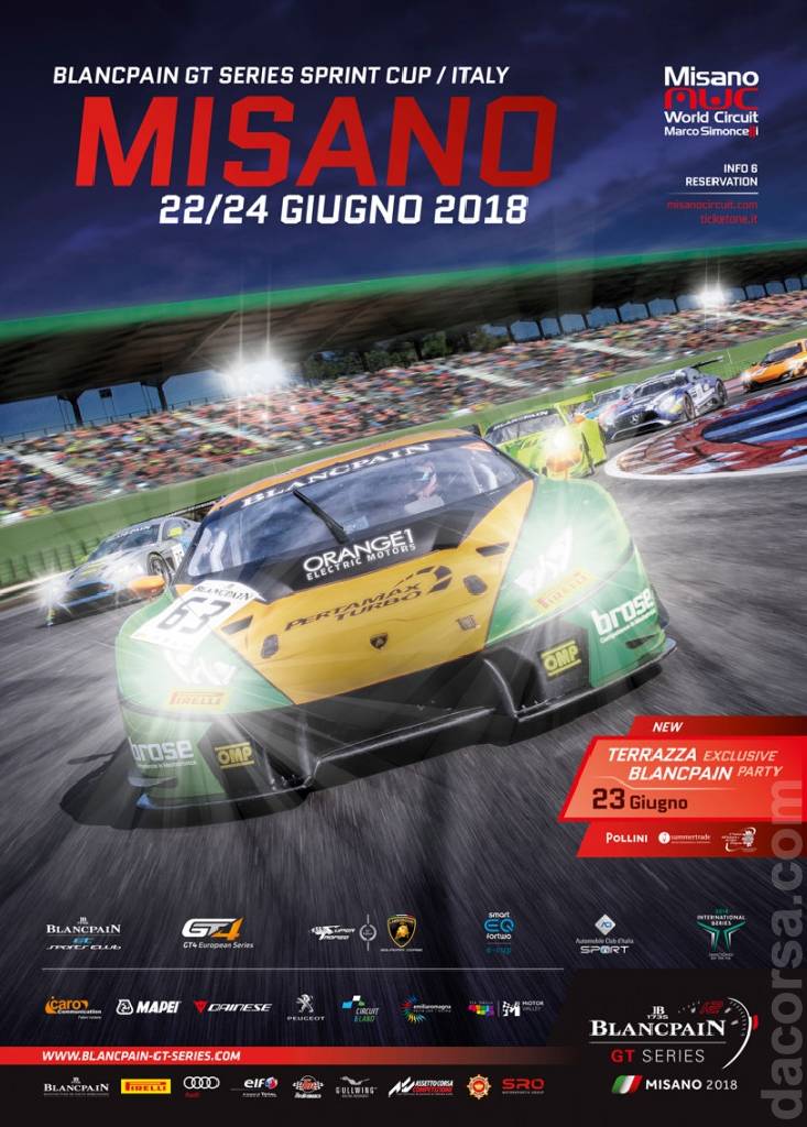 Poster of Blancpain GT Series Sprint Cup Misano 2018, Italy, 22 - 24 June 2018