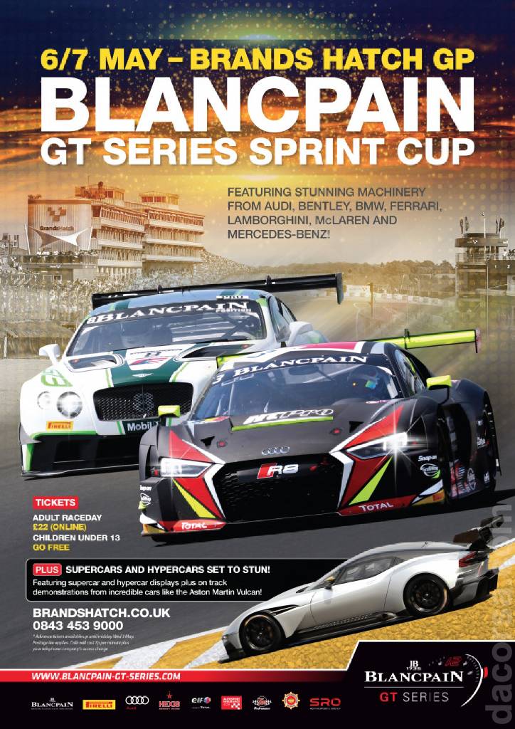 Poster of Blancpain GT Sprint Brands Hatch 2017, Blancpain GT Series round 03, United Kingdom, 6 - 7 May 2017