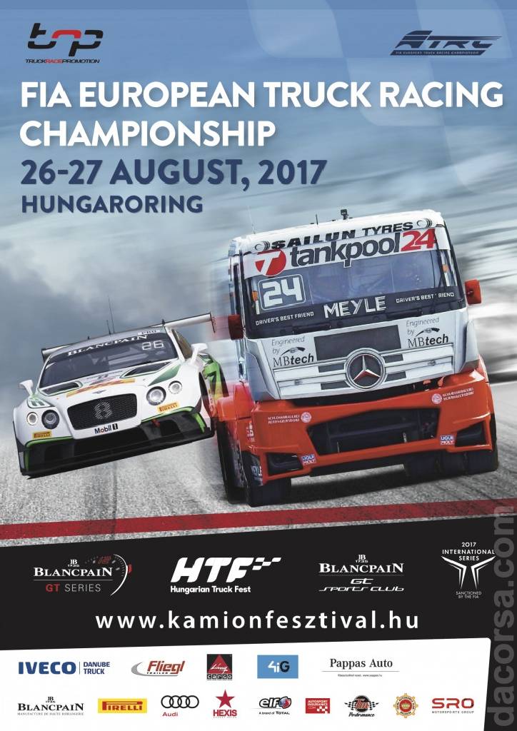 Poster of Blancpain GT Sprint Hungaroring 2017, Blancpain GT Series round 08, Hungary, 25 - 27 August 2017