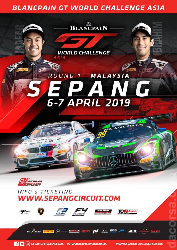 Poster of Blancpain GT World Challenge Asia | Sepang 2019, Blancpain GT Series, Malaysia, 5 - 7 April 2019