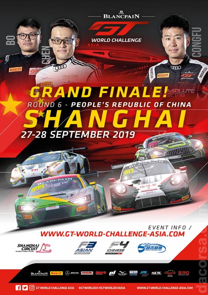 Poster of Blancpain GT World Challenge Asia | Shanghai 2019, Blancpain GT Series, China, 26 - 28 September 2019