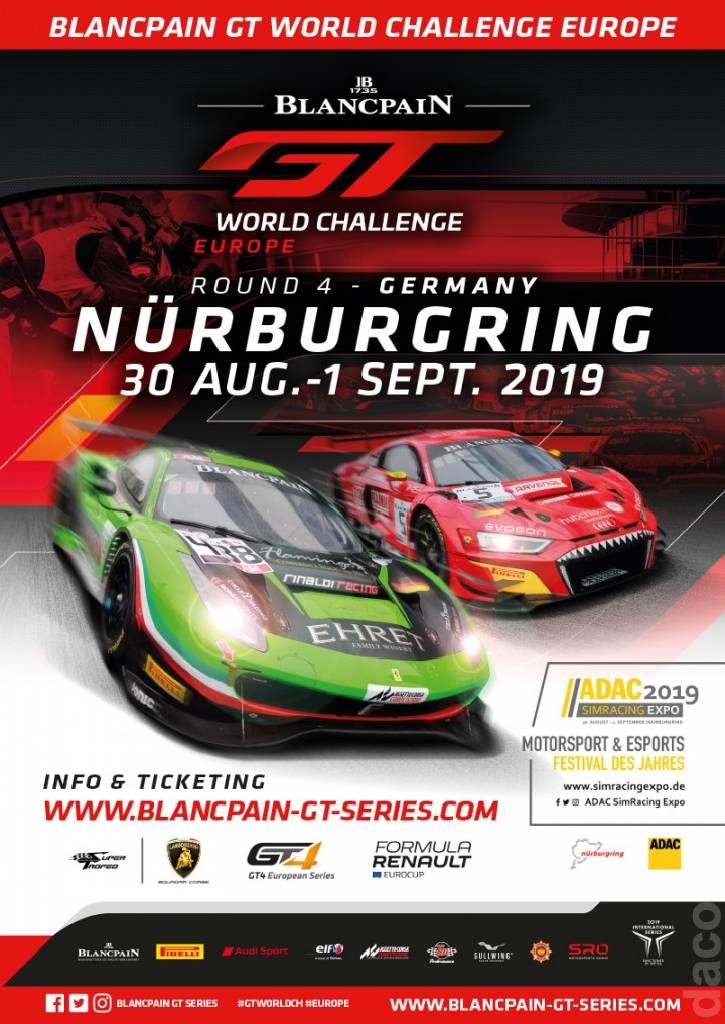 Poster of Blancpain GT World Challenge Nurburgring 2019, Blancpain GT Series round 08, Germany, 30 August - 1 September 2019