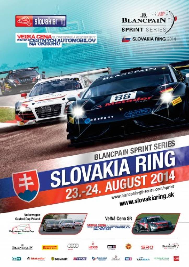 Poster of Blancpain Sprint Slovakia 2014, Blancpain GT Series, Slovakia, 22 - 24 August 2014