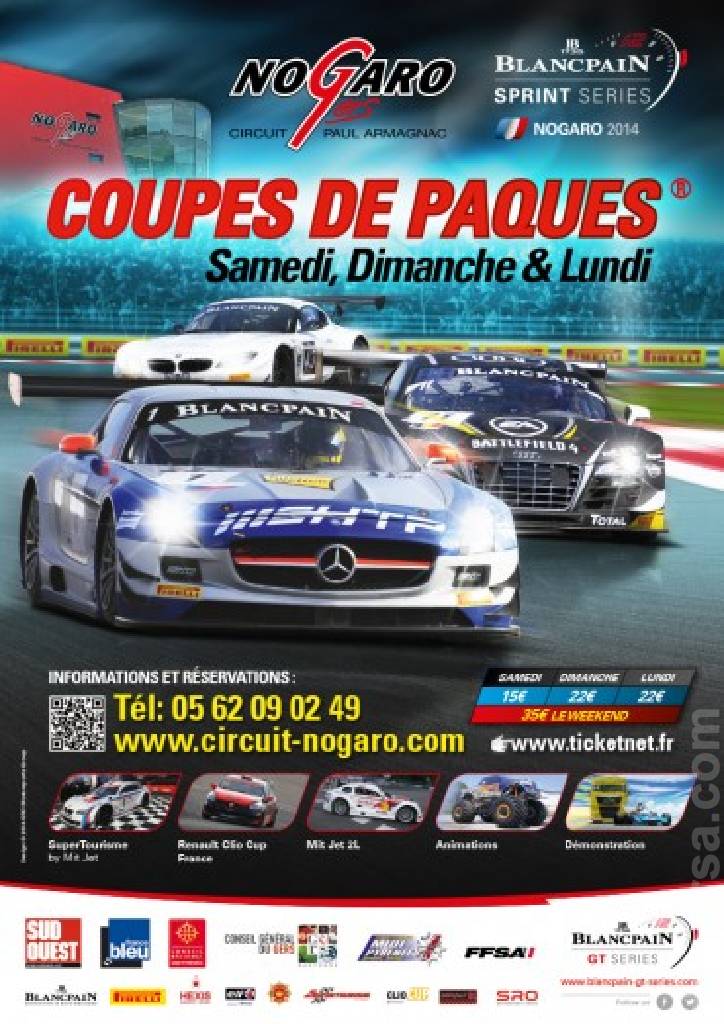 Poster of Coupe de Paques 2014, Blancpain GT Series, France, 18 - 21 April 2014