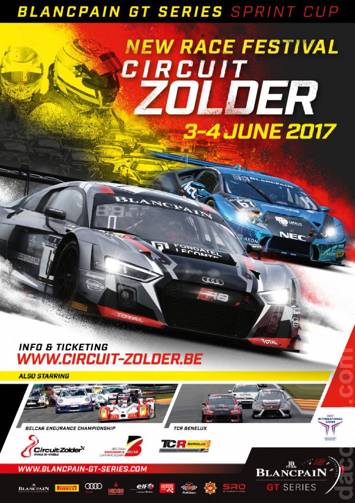 Poster of New Race Festival 2017, Blancpain GT Series round 05, Belgium, 2 - 4 June 2017