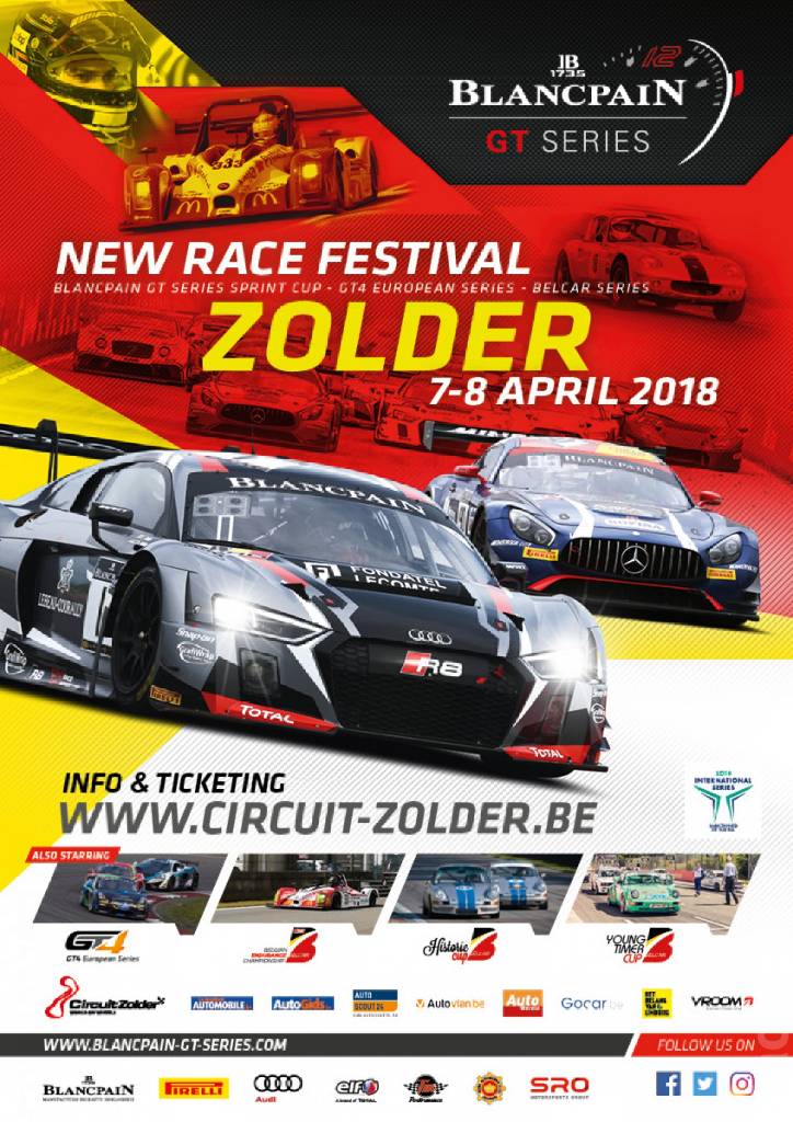 Poster of New Race Festival 2018, Blancpain GT Series round 01, Belgium, 6 - 8 April 2018