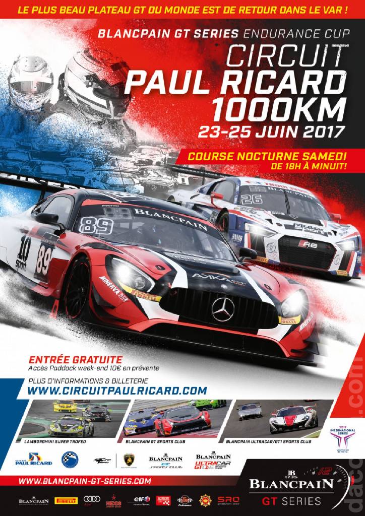 Poster of Paul Ricard 1000km 2017, Blancpain GT Series round 06, France, 23 June 2017 - 24 June 2016