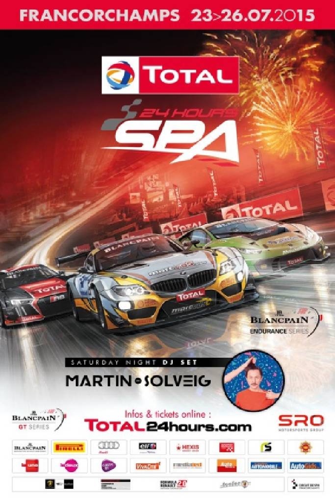 Poster of Total 24 Hours of Spa 2015, Blancpain GT Series, Belgium, 23 - 26 July 2015