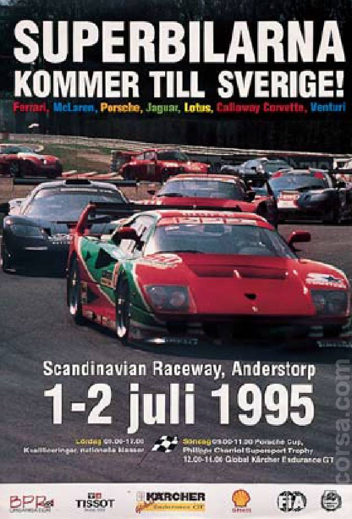 Image representing 4 Hours of Anderstorp 1995, BPR Global GT Series round 08, Sweden, 1 - 2 July 1995
