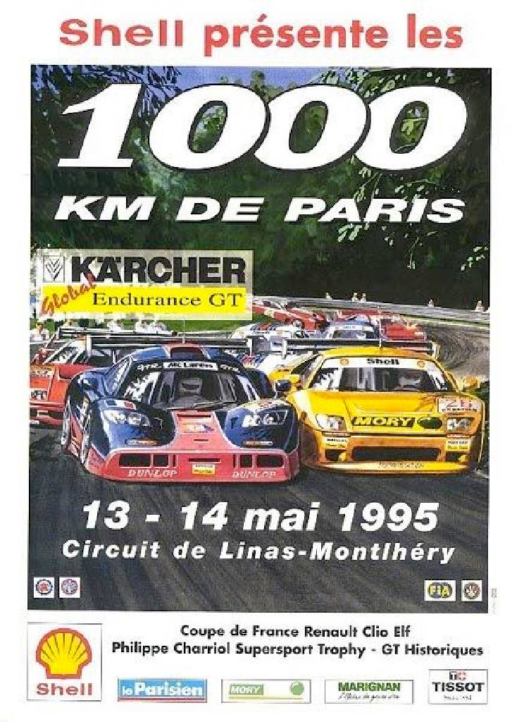 Poster of Shell presente les 1000km de Paris 1995, BPR Global GT Series round 07, France, 13 - 14 May 1995