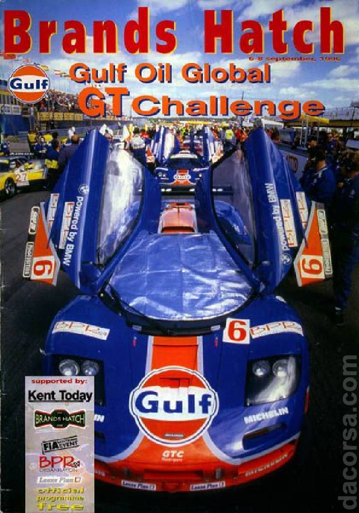 Poster of Gulf Oil Global GT Endurance 1996, BPR Global GT Series round 08, United Kingdom, 7 - 8 September 1996